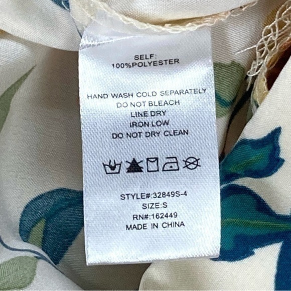 Milk & Honey Ruffle Hi Low Maxi Skirt Sz S Floral Elastic Waist Boho Summer NEW - Picture 9 of 9